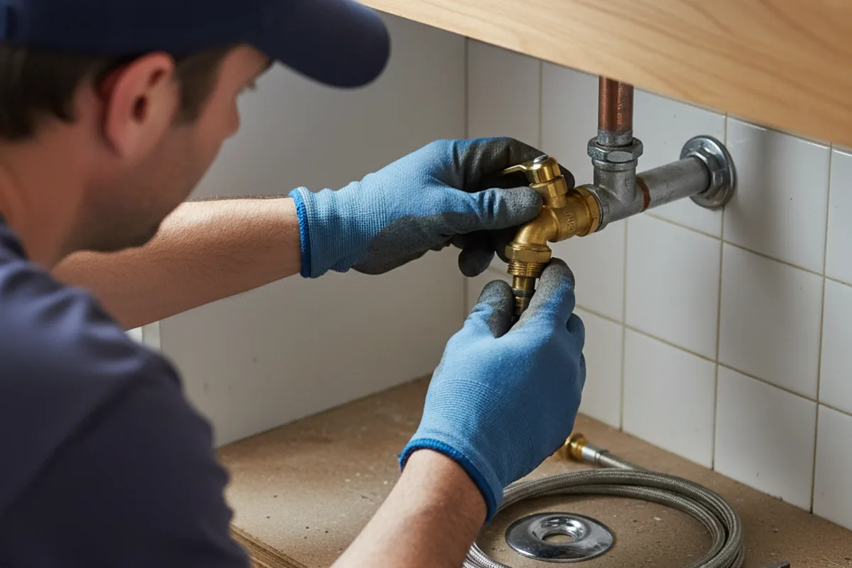 Shutoff valve and fitting work during Faucet and Fixture Repair in Landisville